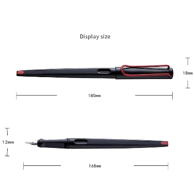 Picture of plastic long body fountain pen 0.38mm - Black