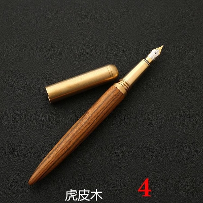 Picture of Best Wooden and Brass made Fountain Pen ink pen  Fine Nib Gift Item. - wooden