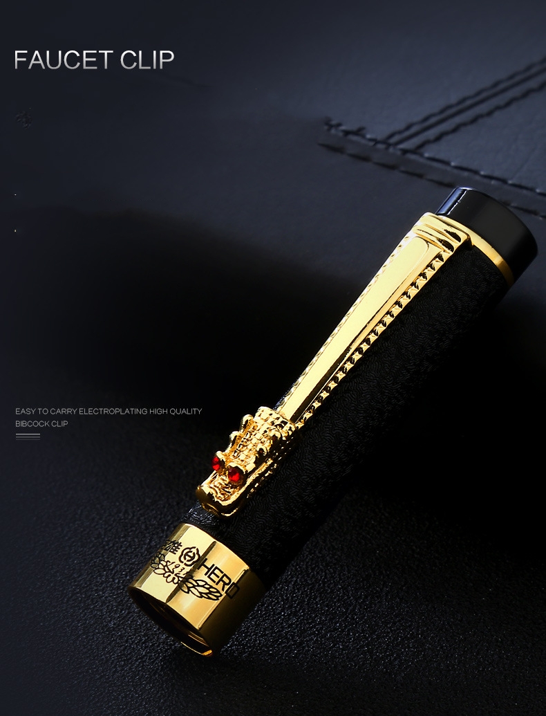 Picture of Hero 6006 Dragon Cap Fountain pen Black - Black