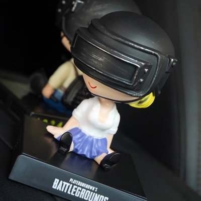 Picture of Action Figure Bobble Head for Car Dashboard or Office Desk Toy Car Dashboard Accessories - PUBG GIRL