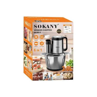 Picture of Sokany 6 in 1 Wonder Chopper. blander, Multi-functional 800w 3L 3 Speeds Control 6 in 1 Electric Food Processor Meat Grinder, salad maker