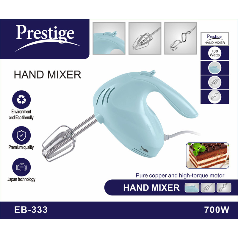 Picture of Prestige Ergonomic Luxury design Heavy Duty Multi-Functional Electric Egg beater Automatic Cream Whip Stirrer Stainless Mixing Household Mini Mechanical Beater