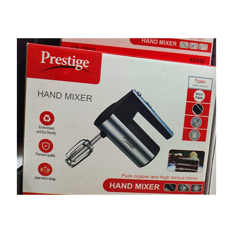 Picture of Prestige 800W pure copper motor for high torque and efficient mixing, suitable for tasks like baking and whipping cream.