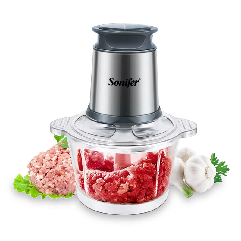Picture of Description: Power 300W Capacity: 1.8 Liters Food grade SS Bowl Food grade ABS lid Stainless Steel blade Removable Cleaning Change-speed gear box, smooth running, low noise and strong chopping. 220-240V-50/60Hz