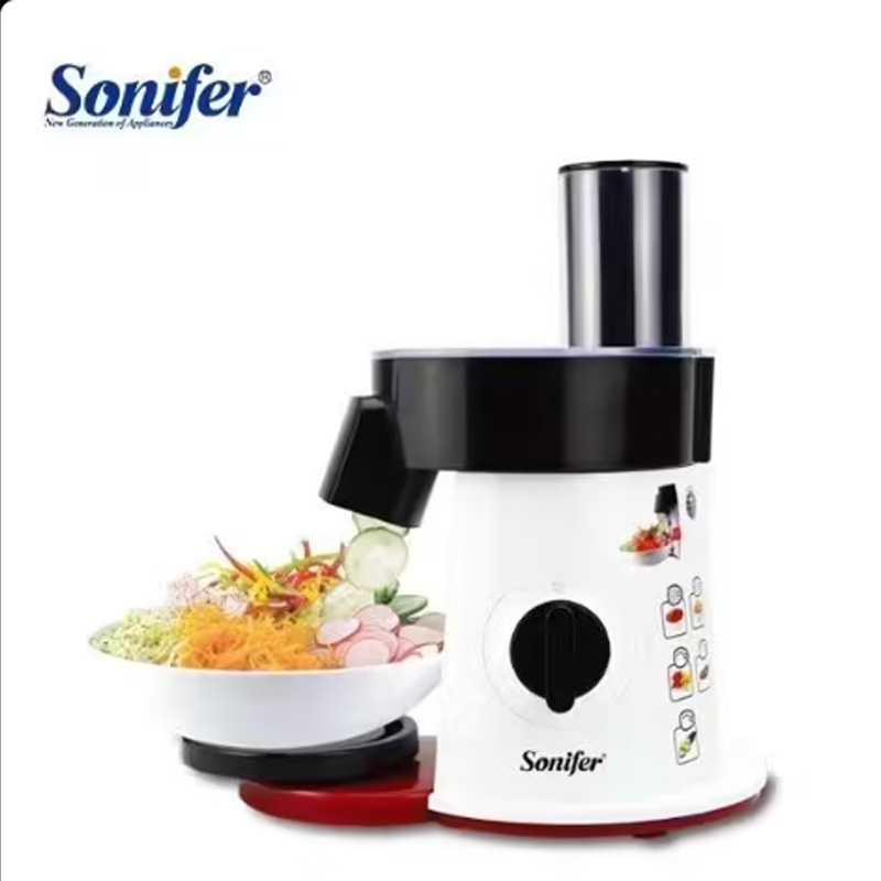 Picture of Sonifer SF-5505 wholesale home use 220V multifunction slicing shredding disc electric vegetable shredder salad maker kitchen