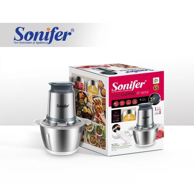 Picture of Sonifer SF-8058 kitchen 300w copper motor 1.8 liter stainless steel bowl small electric meat grinder chopper