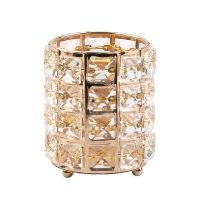 Picture of Crystal Stone and metal body 5 Inches Long Pen / Brush Holder.