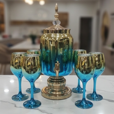 Picture of 7 Pcs Glassware Juice Dispenser & Glass Set