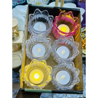 Picture of Multicolor Mini LED Electric Candle Light with Battery – Flameless Tealight for Home Decor, Festivals & Events