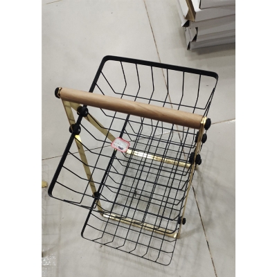 Picture of 2 Layer Metal body Fruits Stand, Golden & Black Body Design Stand.