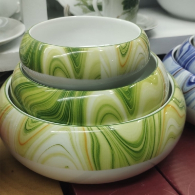 Picture of Premium Quality Ceramics 3 Pcs Serving Dish 2/1/.5 Ltr Capacity