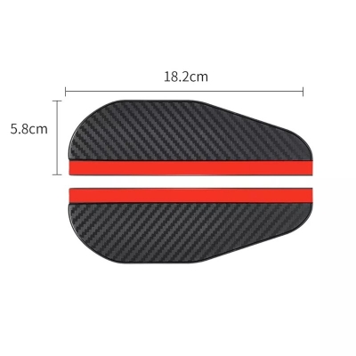 Picture of 2pcs Car Rear View Mirror Rain Eyebrow Visor Carbon Fiber Sun Shade Guard Wide Adjustable Angle Rearview Mirror Auto Accessories