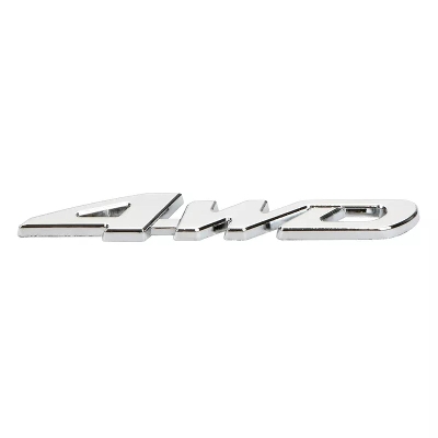 Picture of Good quality 3D Chrome Metal Sticker 4WD Emblem Badge Decal For SUV Rear Trunk Off-road Toyota RAV4 Honda