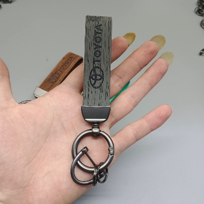 Picture of 3D Metal/Leather Car Styling Keychain For Toyota