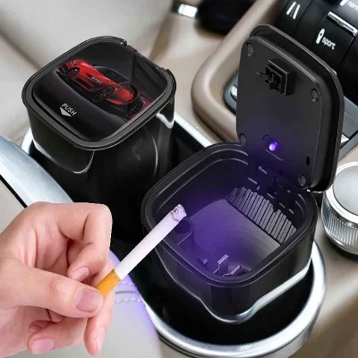 Picture of Car LED Ashtray Garbage Coin Storage Cup Container Cigar Ash Tray Car Styling Universal Size
