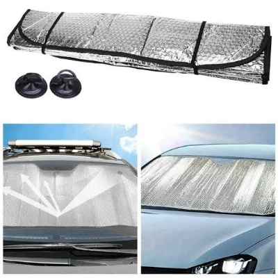 Picture of Windshield Sun Shade UV Rays Sun Visor Shade,Auto Front Windshield Sunshade Car Folded Sun Shield Shade, Keeps Vehicle Cool-Size 130 x 60 cm