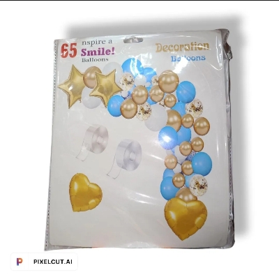 Picture of Birthday party ceremony, wedding and any festival party 65pcs set ballon