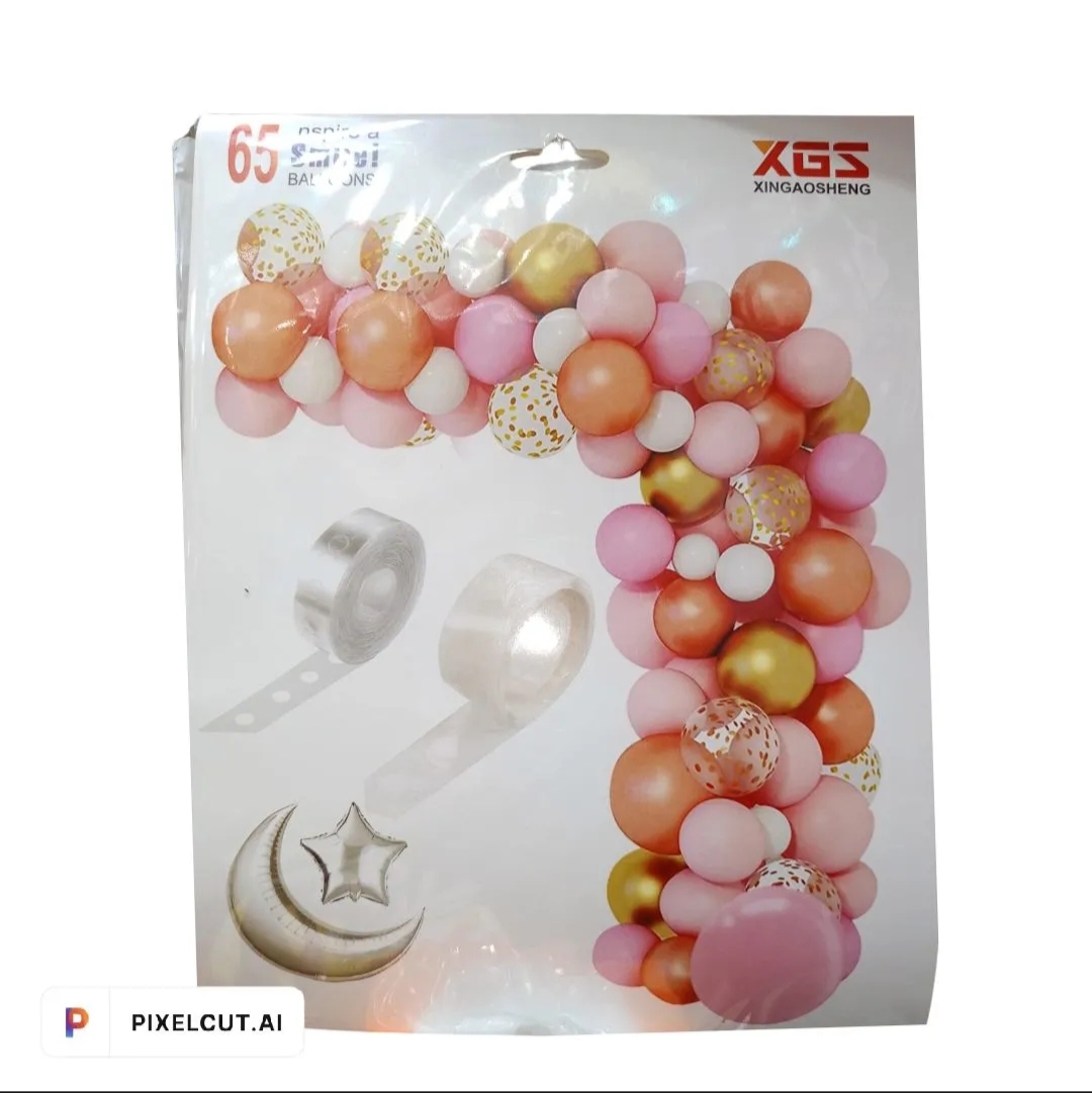 Picture of Birthday party ceremony, wedding and any festival party 65pcs set ballon