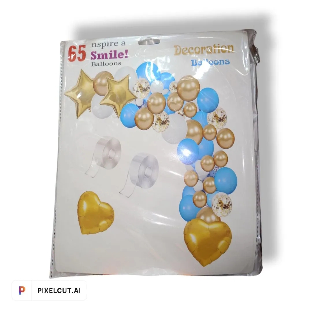 Picture of Birthday party ceremony, wedding and any festival party 65pcs set ballon