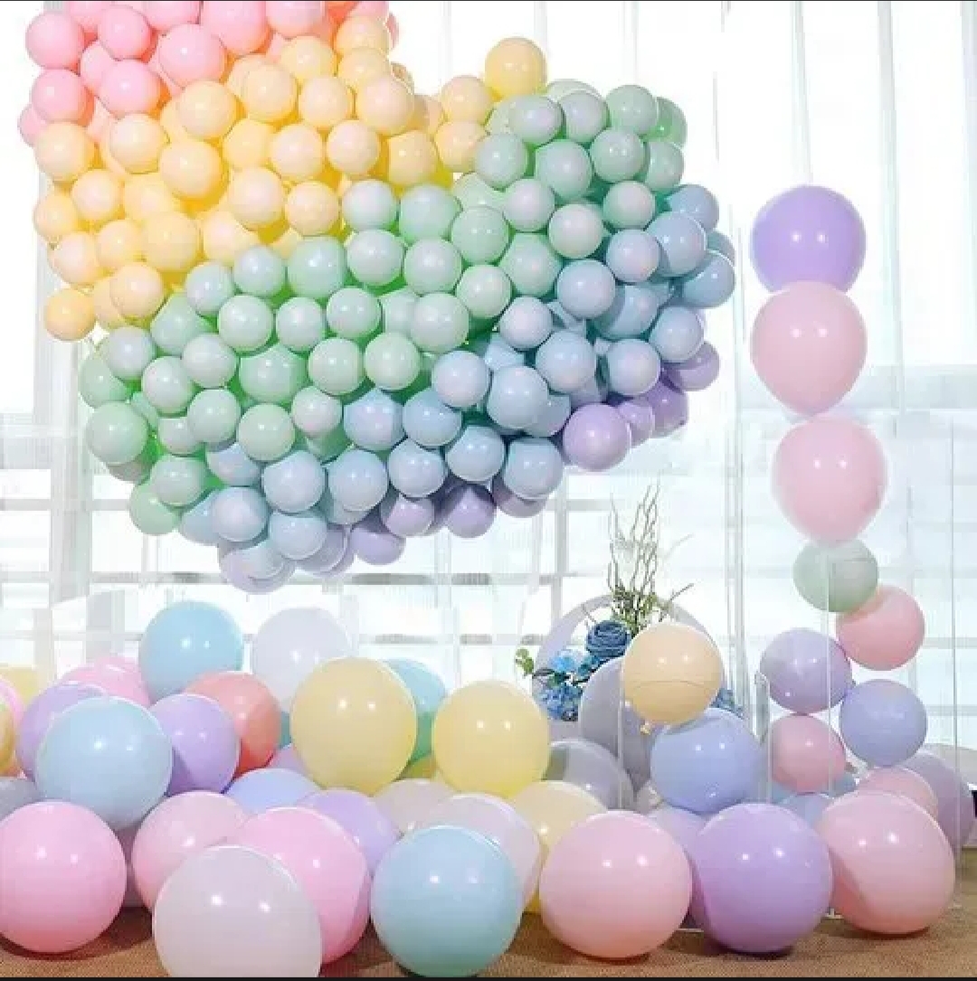 Picture of Pastel Balloons (Macaron Balloon) - 15 Pieces (Multicolor) - Green