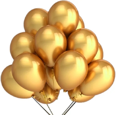 Picture of Golden Balloon - 15 Pieces (Premium Quality) - Gold