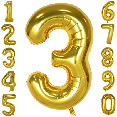 Picture of Number Foil Balloon Happy Birthday / Party /Wedding Decoration - Gold