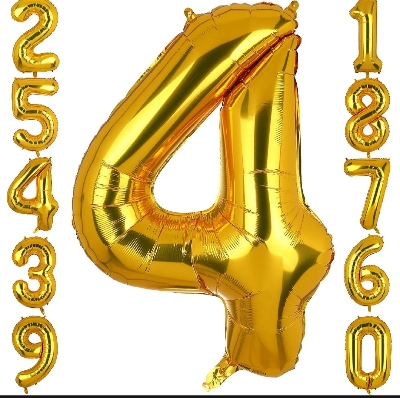 Picture of Number Foil Balloon Happy Birthday / Party /Wedding Decoration - Gold