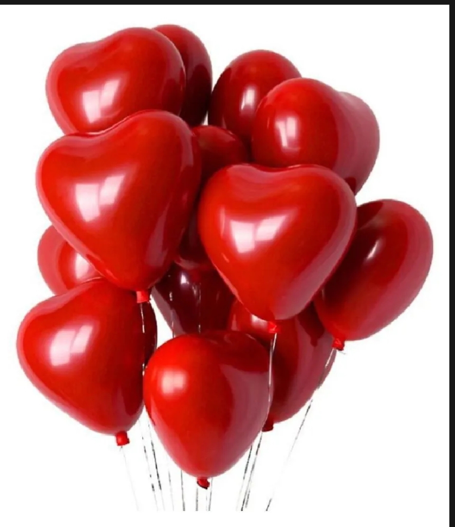 Picture of Heart Shaped Love Balloon - Pack of 20 Pieces - Red