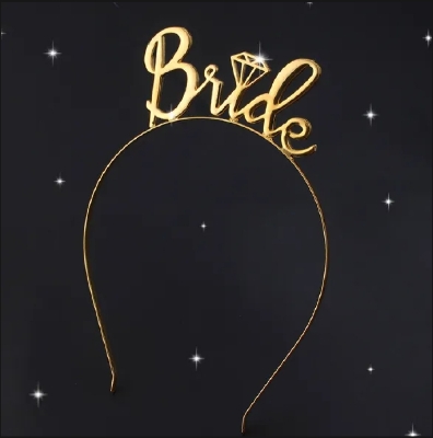 Picture of Bride To Be Headband: Bridal Shower Bachelorette Party - Black