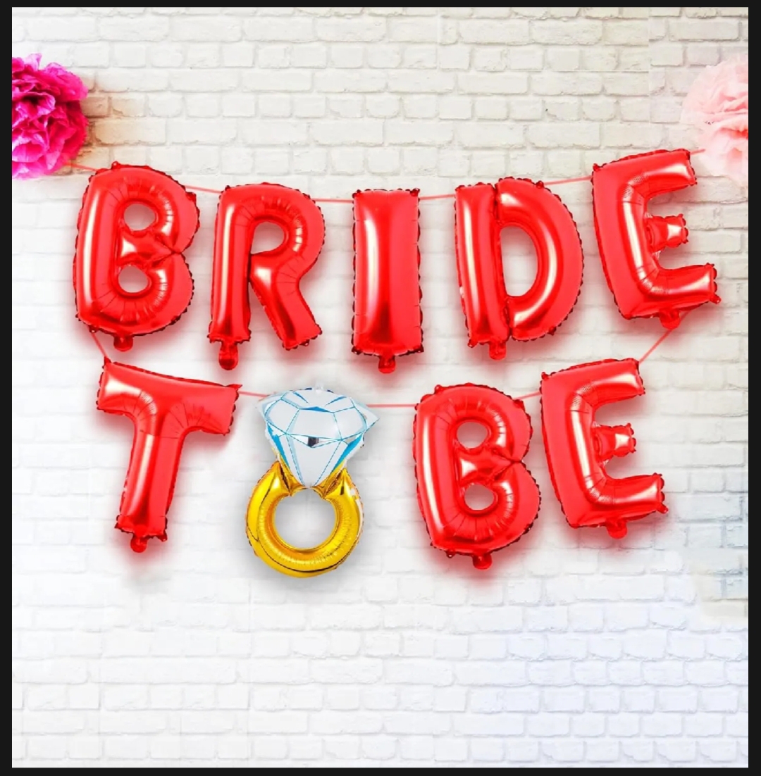 Picture of Bride to Be Decoration Set Combo Bridal Shower Decorations Kit/Bride to Be Props for Bachelorette Party