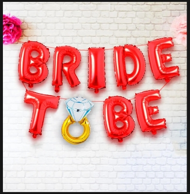 Picture of Bride to Be Decoration Set Combo Bridal Shower Decorations Kit/Bride to Be Props for Bachelorette Party