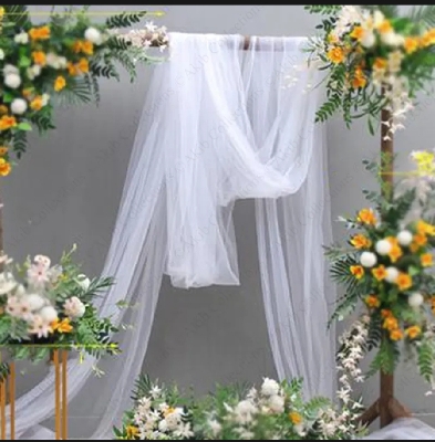 Picture of White Tissue Fabrics For Birthday, Wedding and Party Decoration