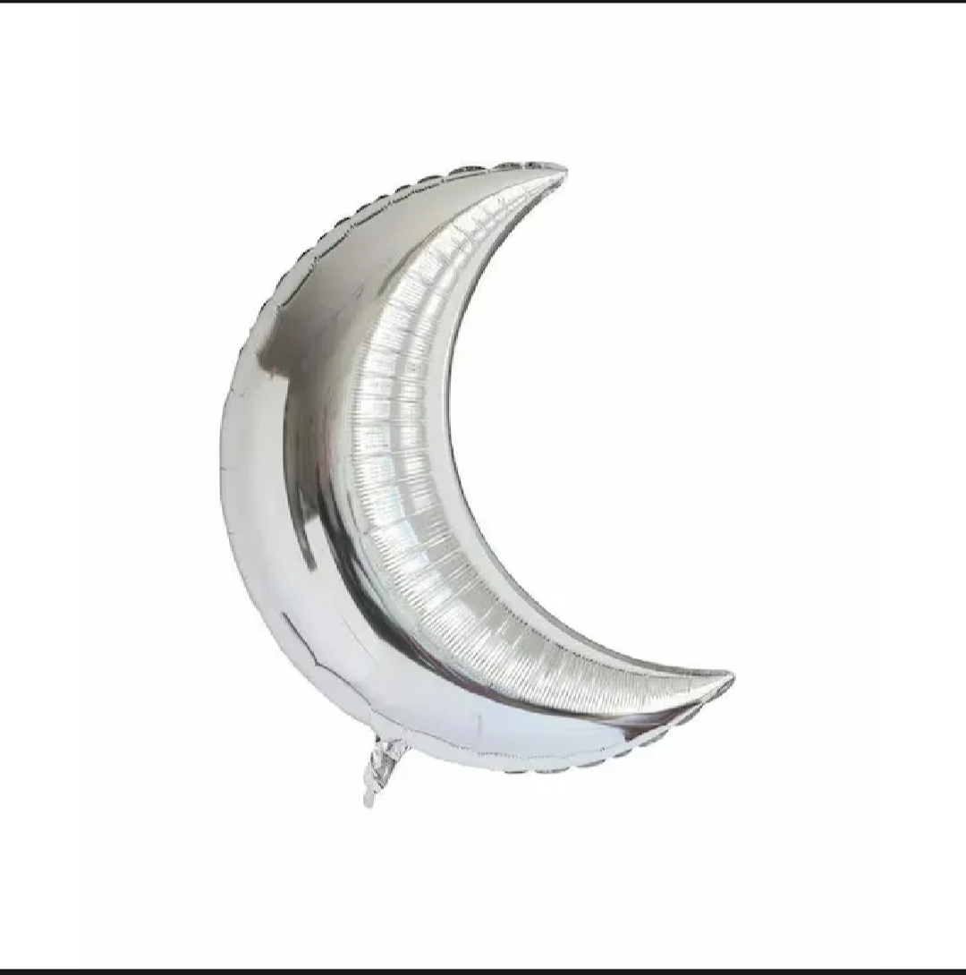 Picture of Moon Shape Balloon Big Size Jumbo Foil Helium Balloons Celebrations for Ramadan, Eid, Baby Shower Valentines Engagement Decors Anniversary Birthday Decorations Party Supplies