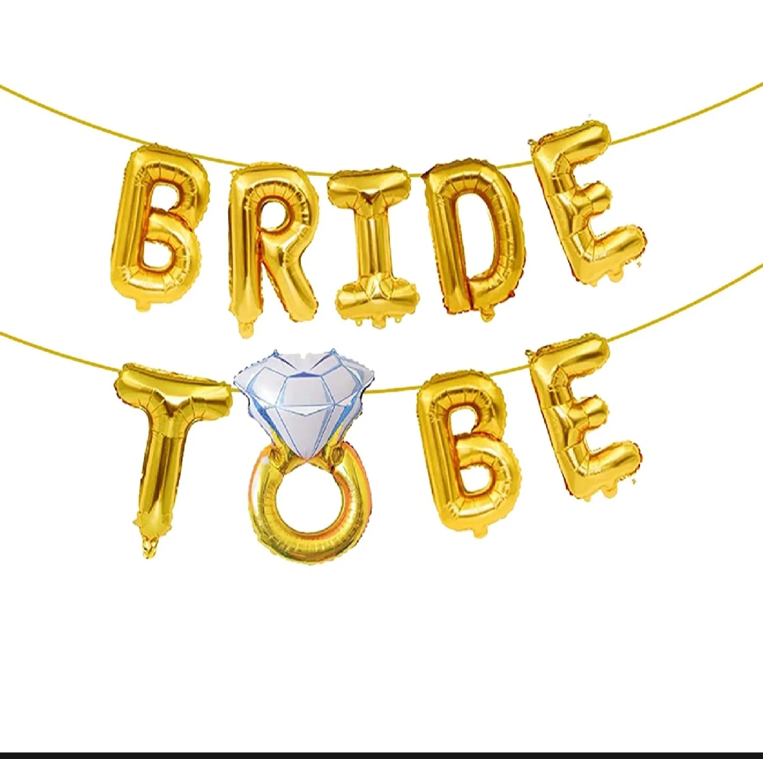 Picture of Bride to Be Decoration Set Combo Bridal Shower Decorations Kit/Bride to Be Props for Bachelorette Party