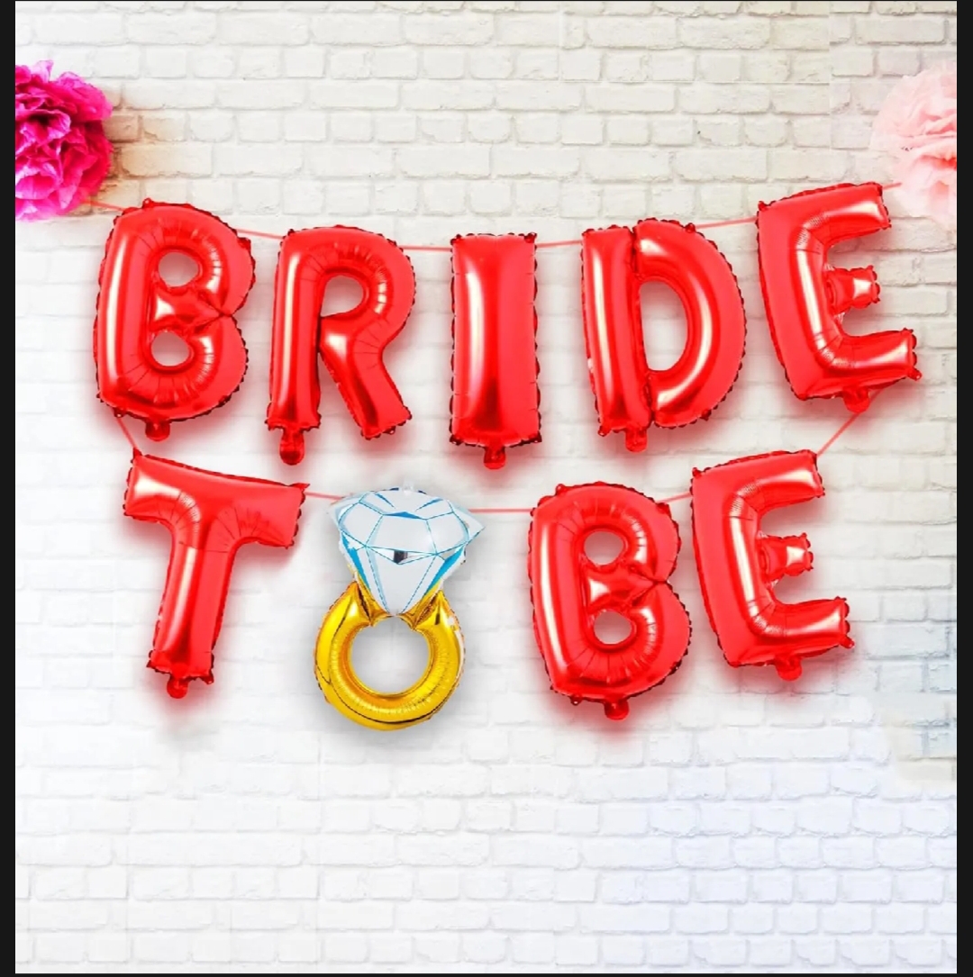 Picture of Bride to Be Decoration Set Combo Bridal Shower Decorations Kit/Bride to Be Props for Bachelorette Party