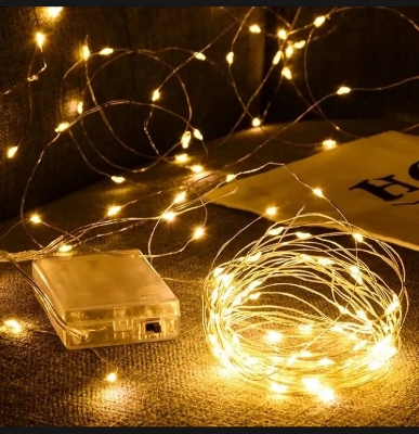 Picture of fairy lights for room decoration String Fairy Lights for Decoration (Battery Powered Fairy Lights)