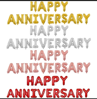Picture of Happy Anniversary Foil Balloon Set Wedding Party Decoration Balloon