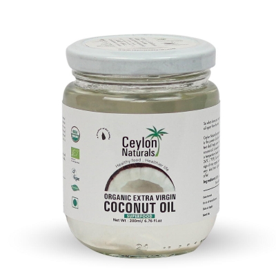 Picture of Ceylon Naturals Organic Extra Virgin Coconut Oil Raw Unrefined Cold Pressed (Srilanka) 200g