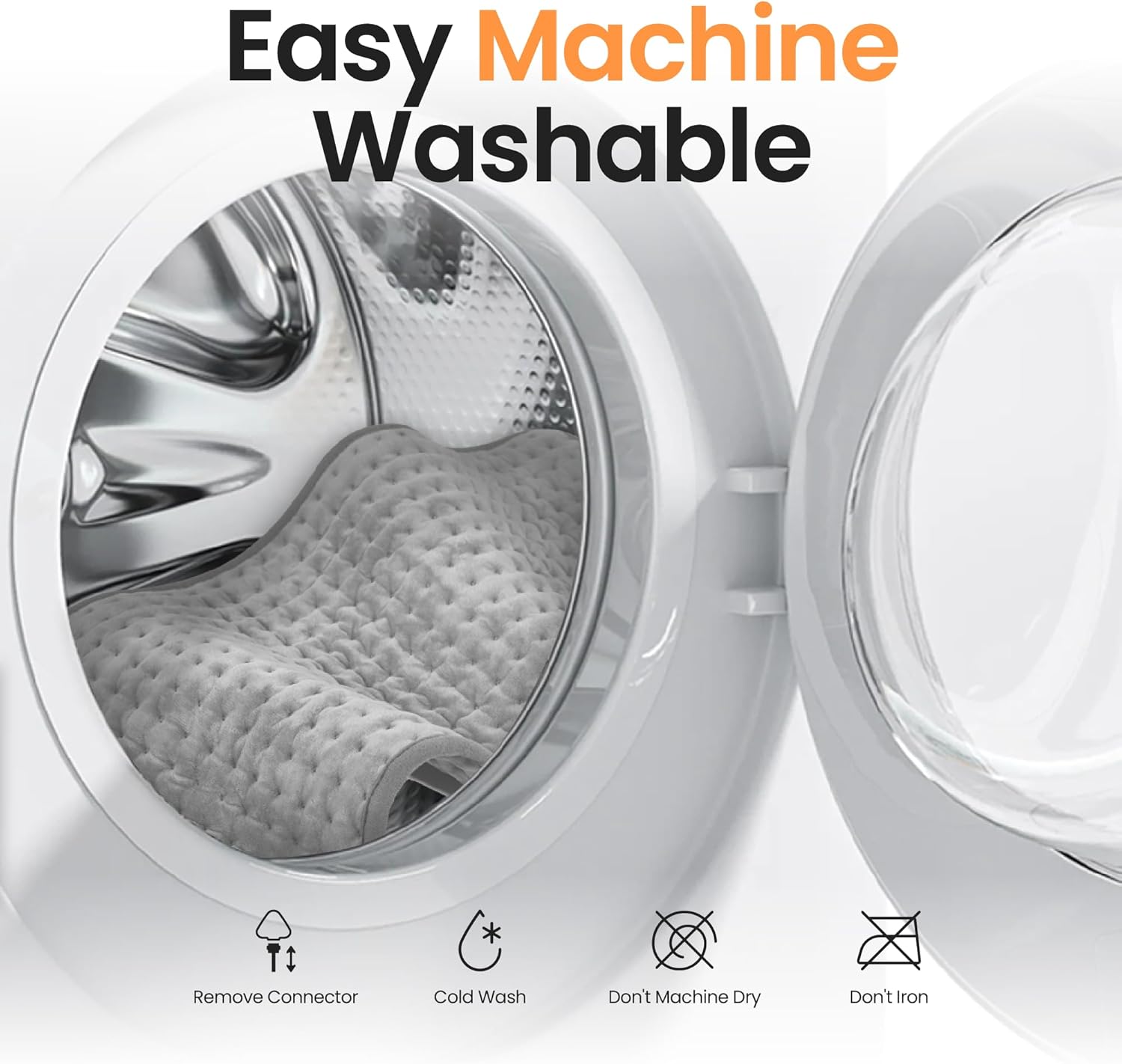 Picture of Heating Pad for Back Pain, 12''×24'' Heating Pad for Period Cramps Neck Shoulder Knee Leg with 9 Heat Settings Auto Shut-Off and Rapid-Heating, Ideal Gift for Family and Friends