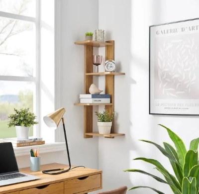 Picture of Water registered Melamine Board Book And Showpiece Stand wall rack