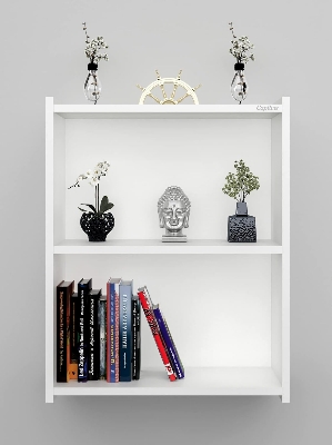 Picture of Engineered Wood Sofa Side Table Storage Furniture Accessories Books Shelf (Tier 2, White) Bedroom Living Room Multipurpose Office Cupboard Organiser Box - White