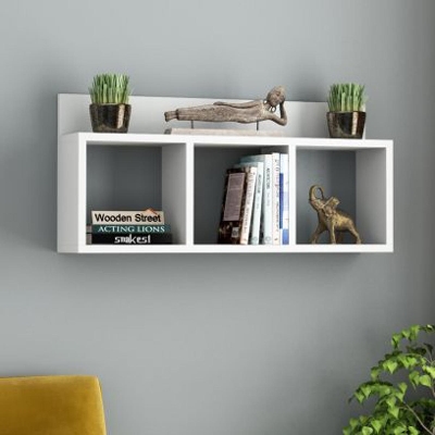 Picture of Simple Wall Shelf For Living Room - White