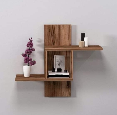 Picture of Simple Wall Shelf For Living Room - Cherry