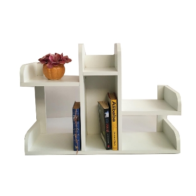 Picture of Open Book Shelf Book Storage Display Rack - Wooden Multipurpose desk organizer Book Storage Desk Organiser Rack with Solid Finish Showcase Stand