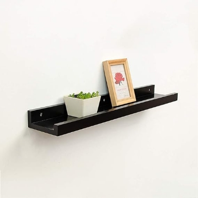 Picture of Wall Shelf, Vintage Floating Shelf, Hanging Shelves Wall Mounted for Photos, Decorations for Bedroom, Living Room, Bathroom, Kitchen, Office