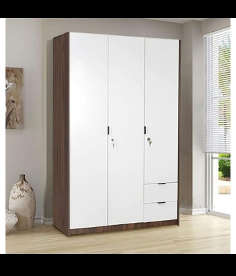 Picture of Moumi Furniture Medusa Engineered Wood Particle Board 3 Doors Almira with Inner Locker Drawer/Wardrobe 72/48"