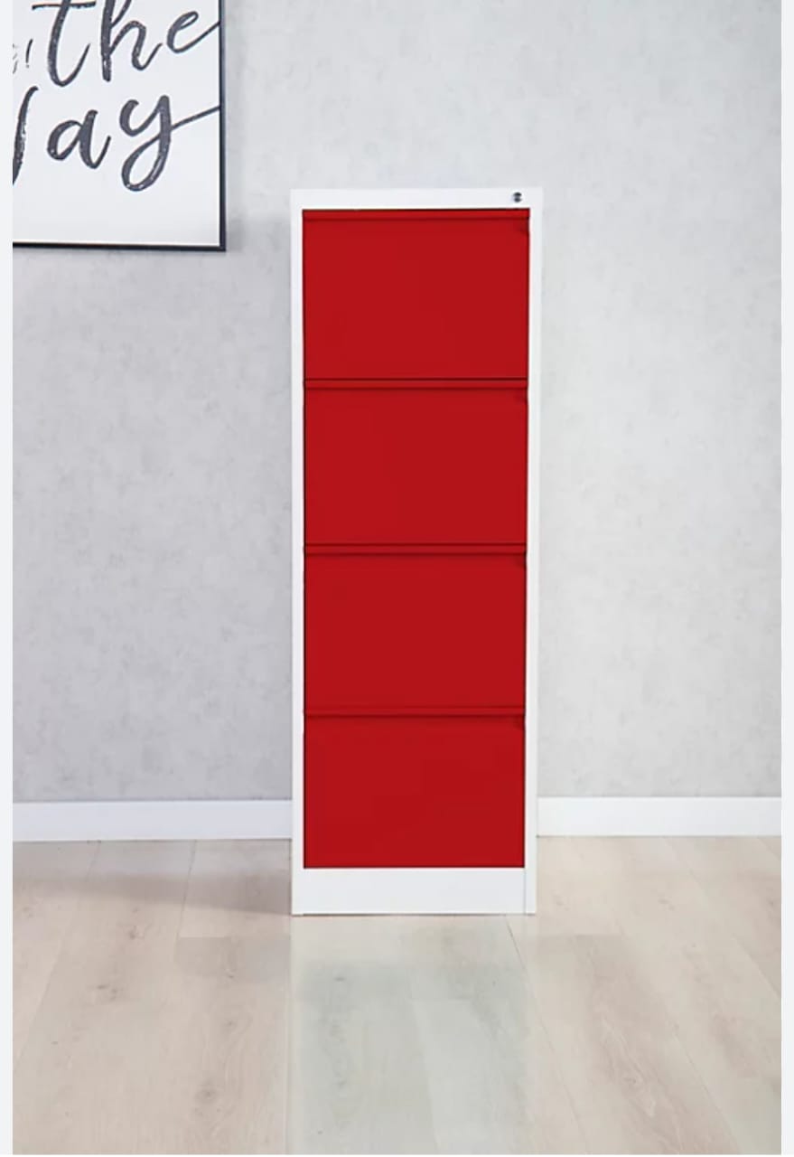 Picture of 4 Drawer Filing Cabinet Chest of Drawers | Board File Cabinet for Office | Engineer wood Office File Cabinet | Office File Drawer Cabinet 48X18"