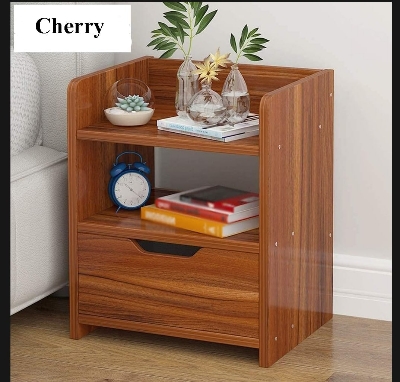 Picture of Nightstand Bedside Table Falling 1-drawer 1-compartment Bedroom Simple Storage Cabinet Side table Design by Moumi Furniture 20x16x12" - Beige