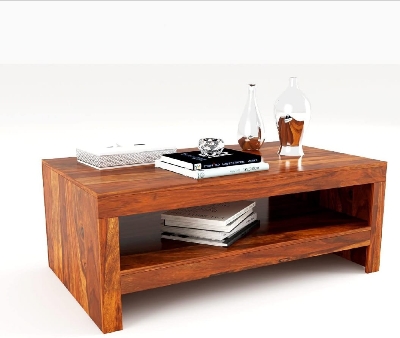 Picture of Center Table with Shelf Stoareg for Home Living Room | Rosewood Tea Table | Sofa Teapoy Table for Home 18X30X16"