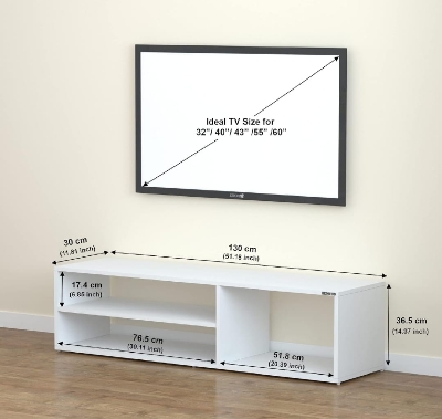 Picture of Skyler TV Entertainment Unit | TV Cabinet | TV Entertainment Center Table | Display Storage Cabinet Rack 42X16X12